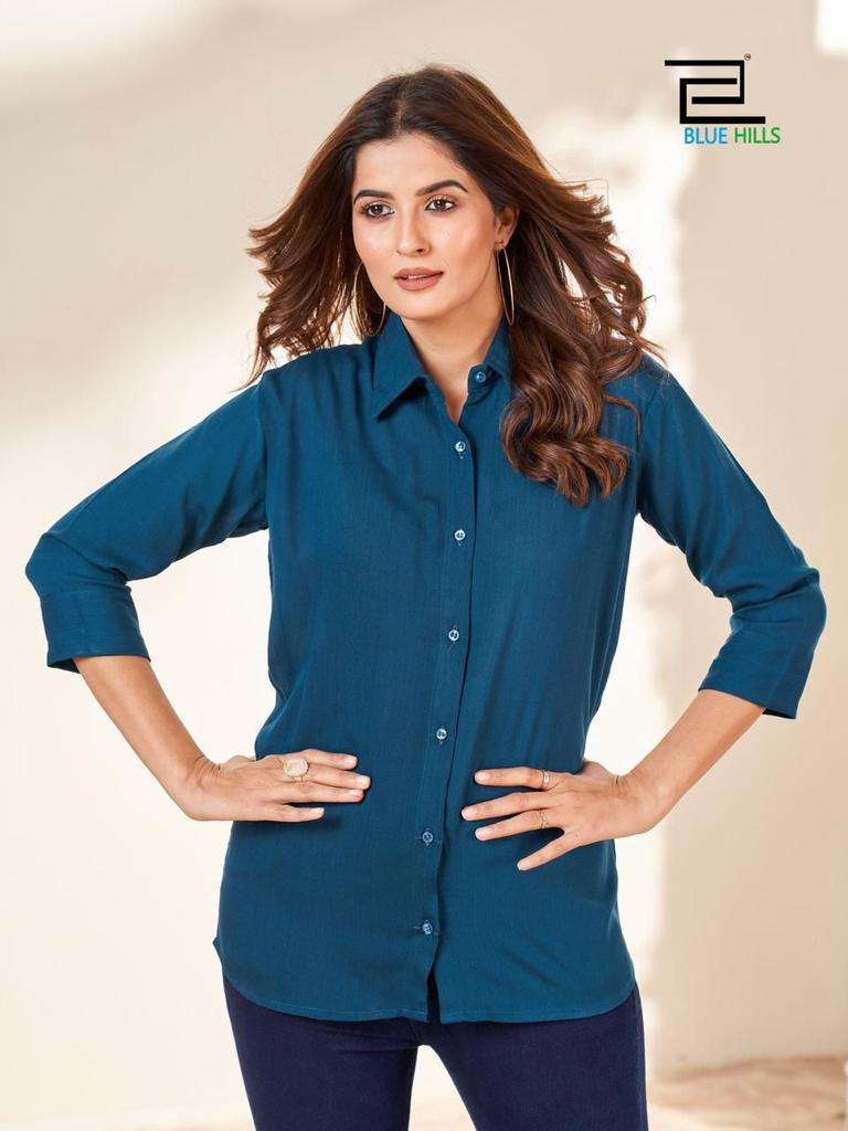 Blue Hills Traveller Rinkle Rayon Ladies Shirts Wholesale catalog