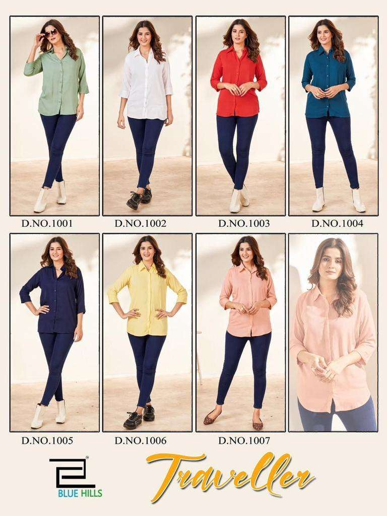 Blue Hills Traveller Rinkle Rayon Ladies Shirts Wholesale catalog