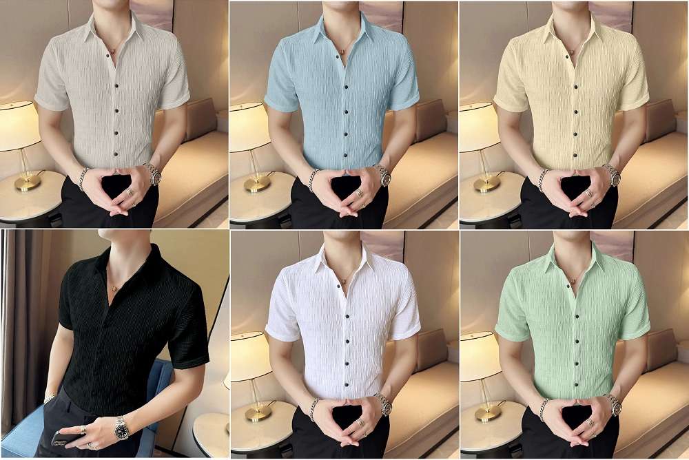 Chatai Half Sleeves Mens Wear Cotton Shirt Wholesale catalog