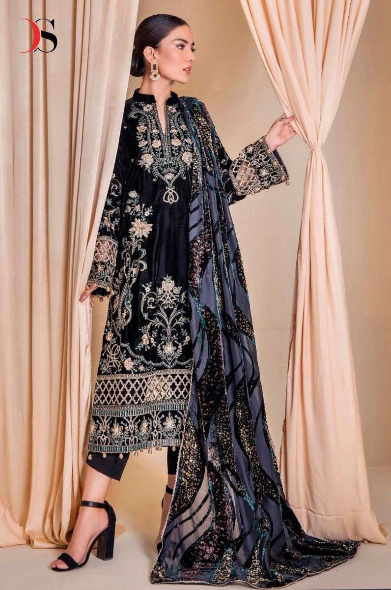 Deepsy Adan Velvet 23 Embroidered Salwar Kameez Wholesale catalog