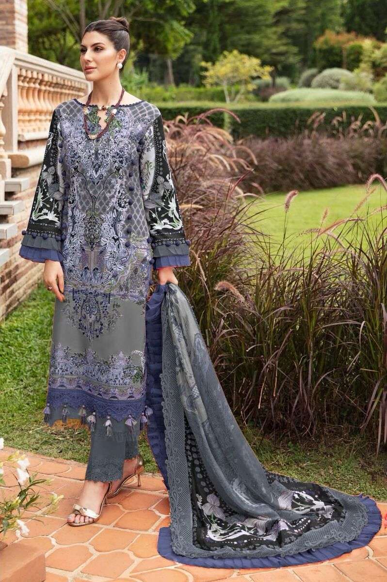 Deepsy Firdous Queens Court 5 Chiffon Dupatta Pakistani Suits Wholesale catalog