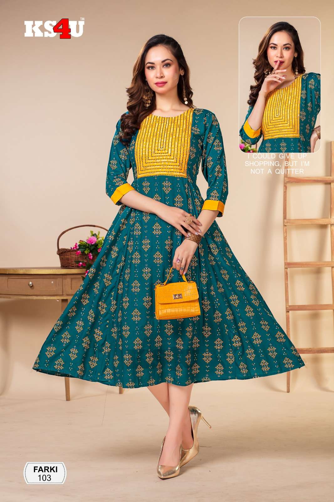 FARKI GHERA TOP LIVA RIYON FABRIC  Kurti Wholesale catalog