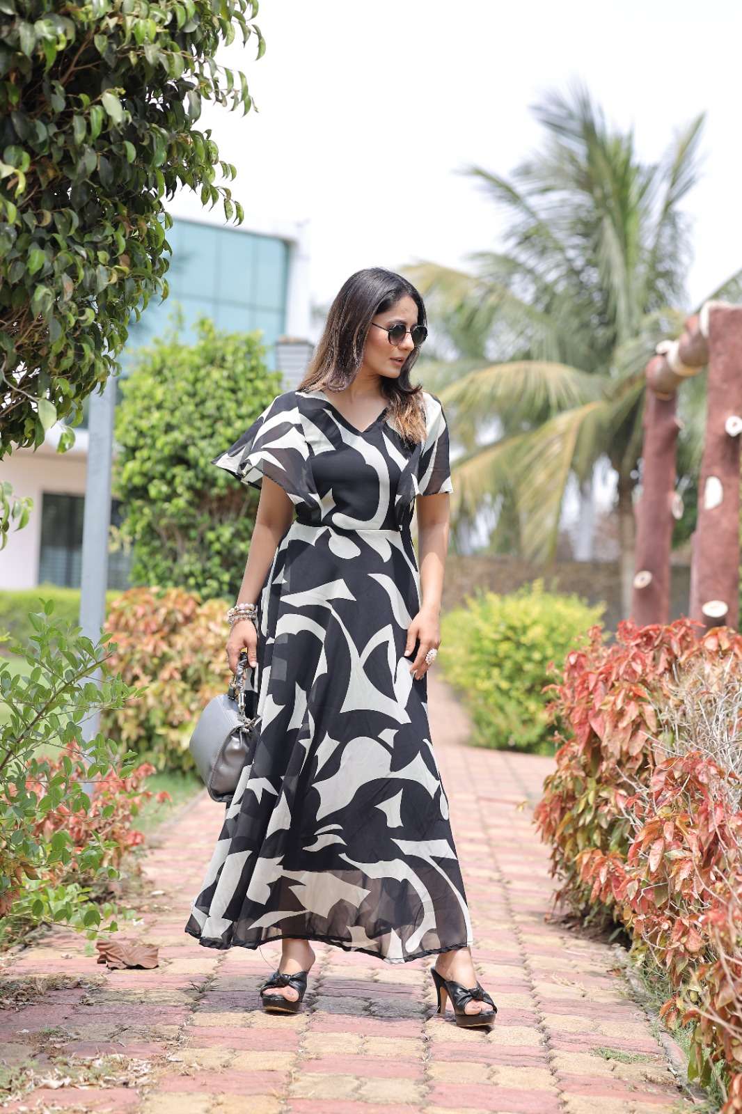 Floral Georgette Printed Maxi Kurti Wholesale catalog