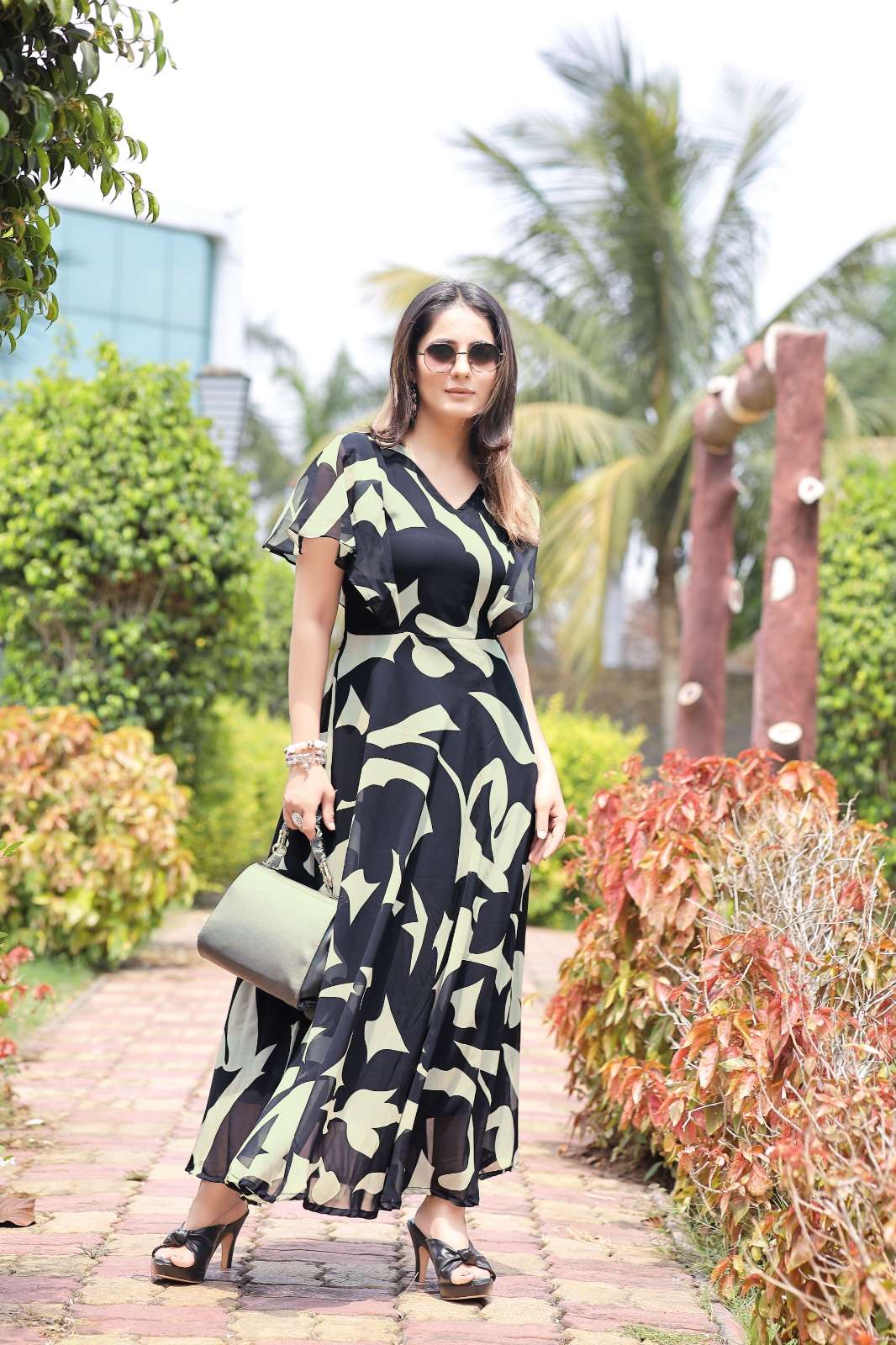 Floral Georgette Printed Maxi Kurti Wholesale catalog