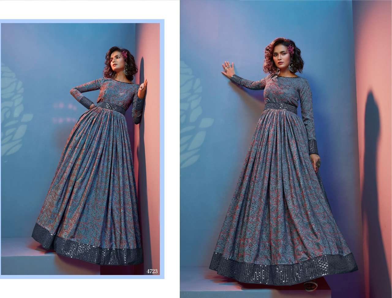 FLORY VOL. 19 Printed Long Anarkali Gown Kurti Wholesale catalog