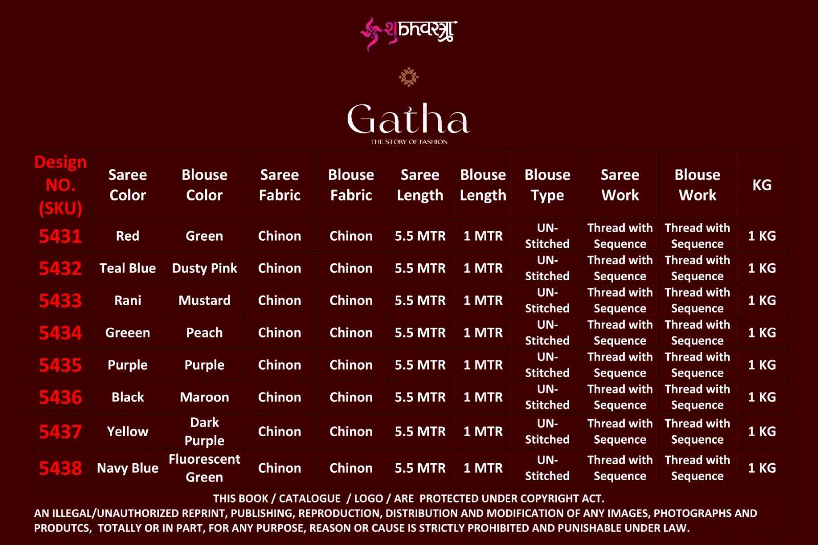 GATHA VOL. 1 Embroidered Saree Wholesale catalog