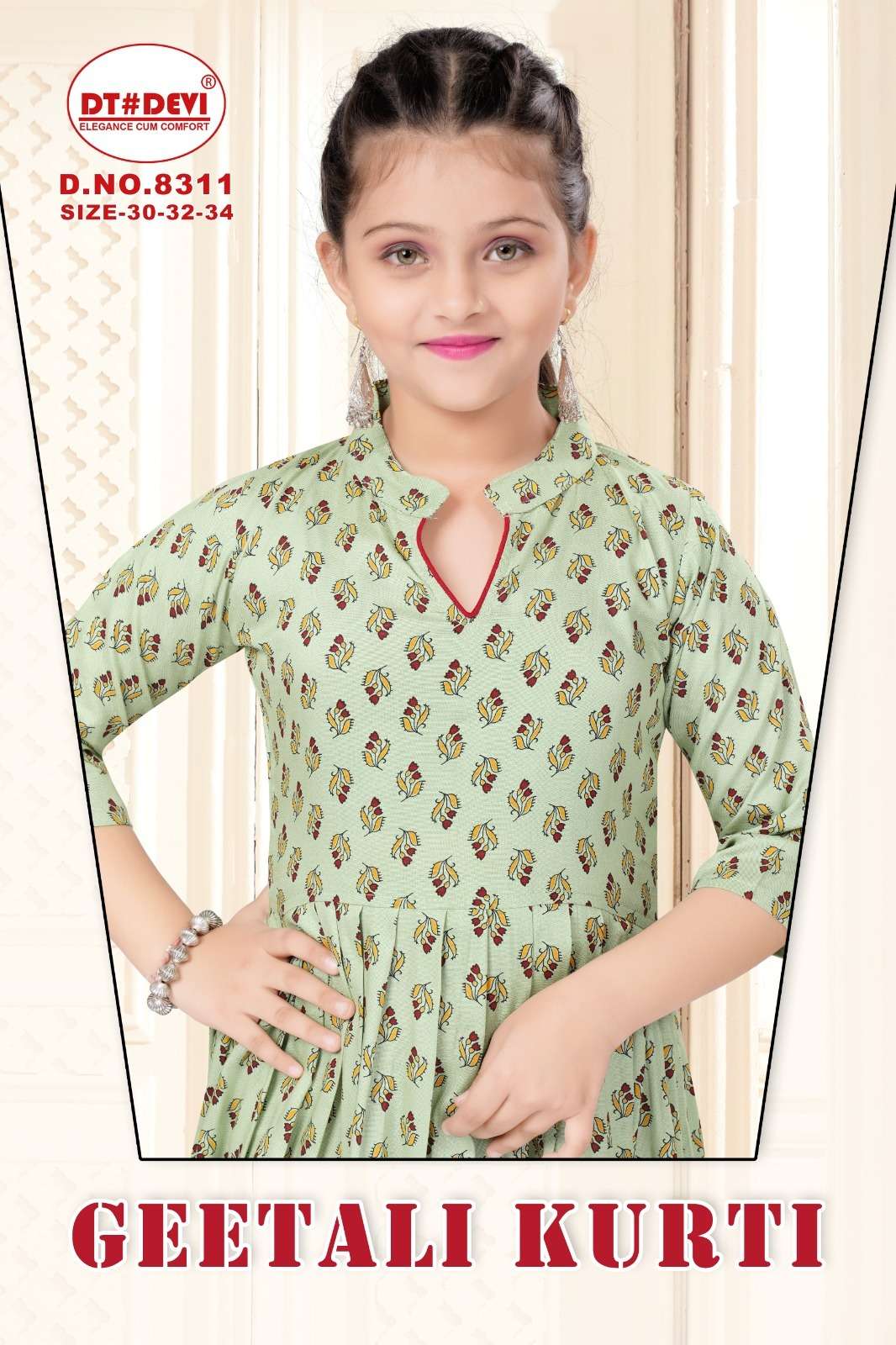 GEETALI REYON PRINT KURTI Wholesale catalog