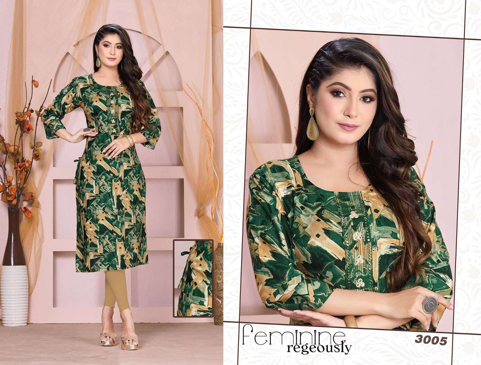 Golden Beauty Gorgeous Kurti Wholesale catalog