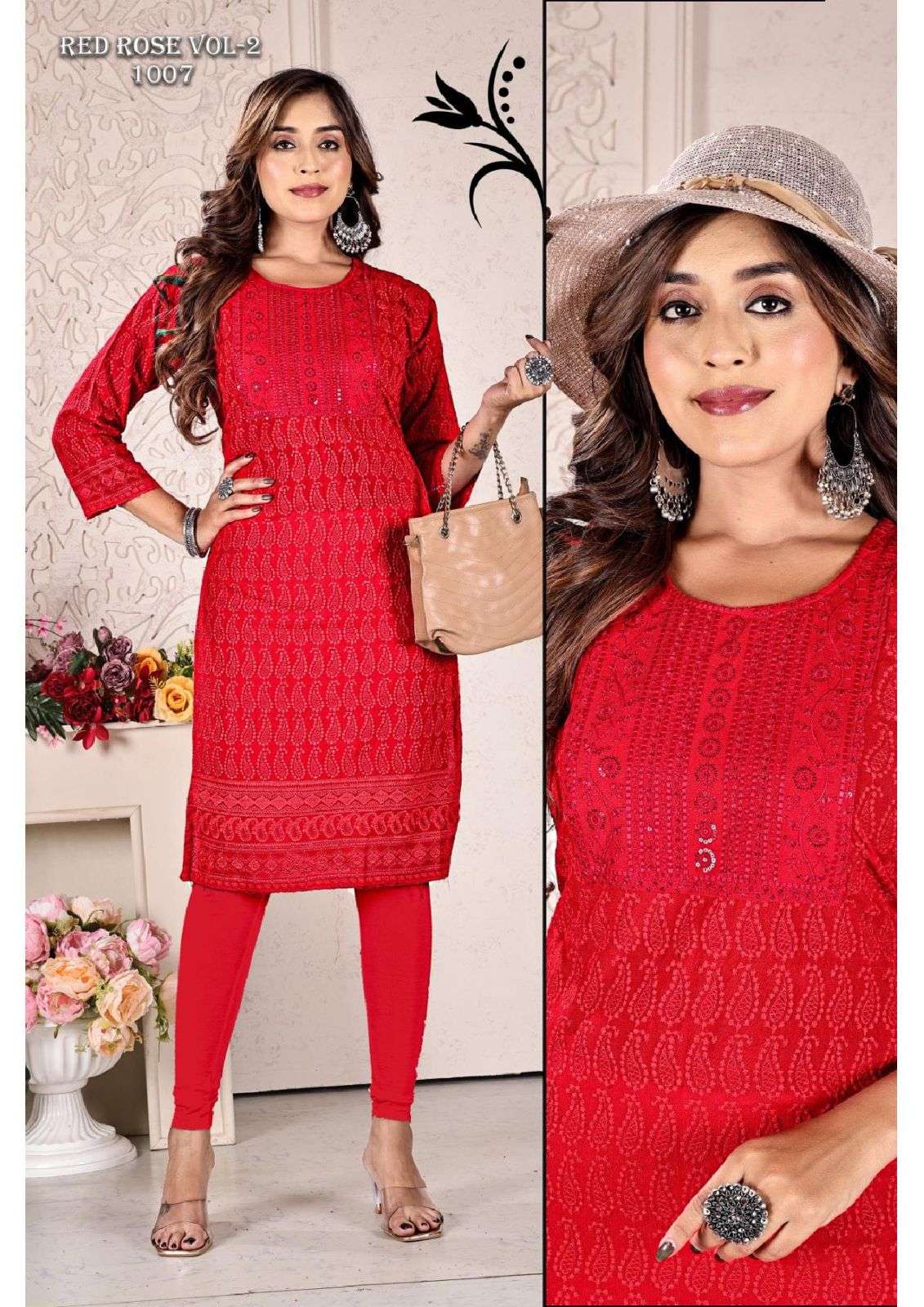 GOLDEN RED ROSE VOL-2 Kurti Wholesale catalog