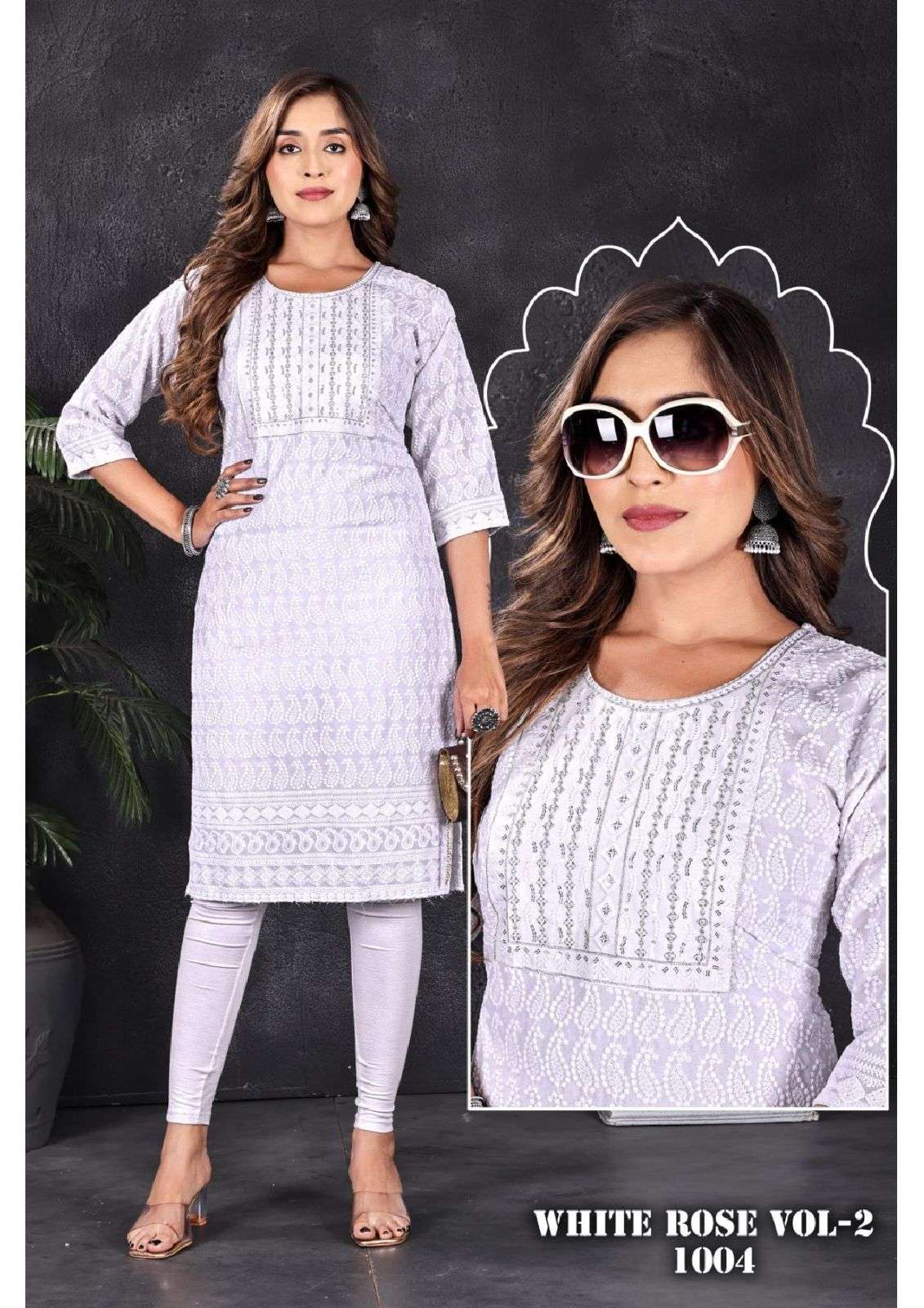 GOLDEN WHITE ROSE VOL-2 Kurti Wholesale catalog