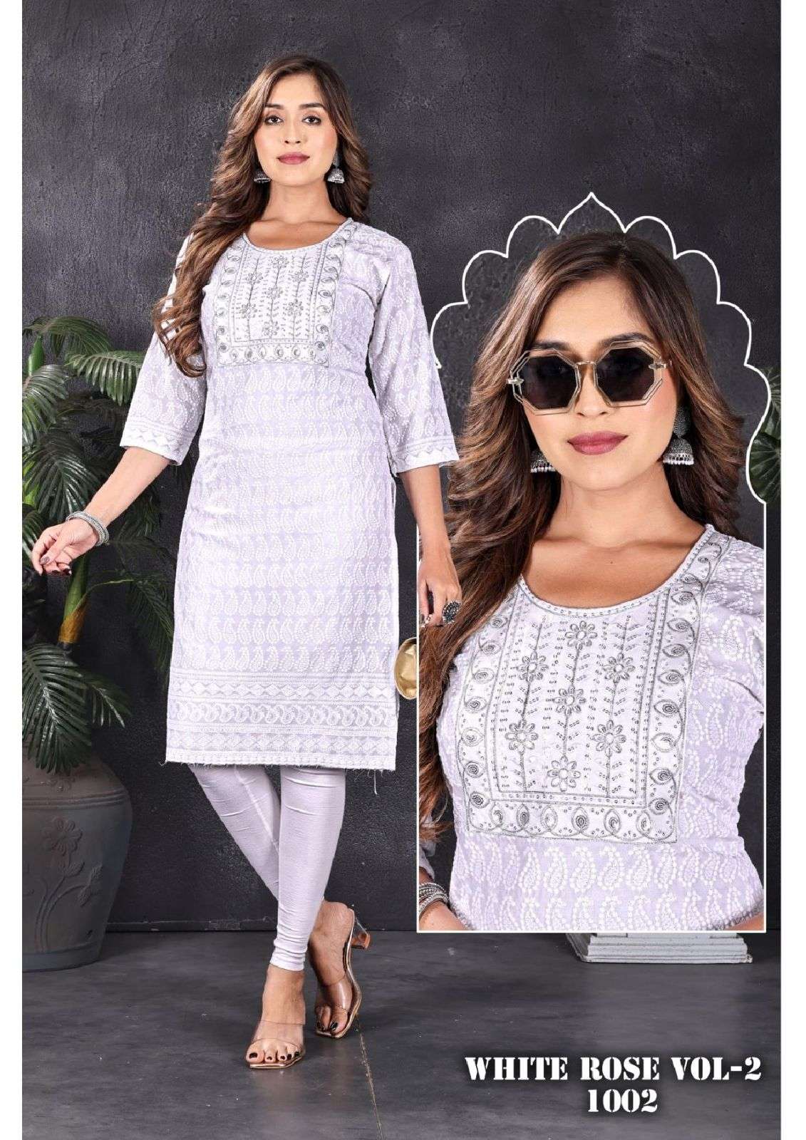 GOLDEN WHITE ROSE VOL-2 Kurti Wholesale catalog