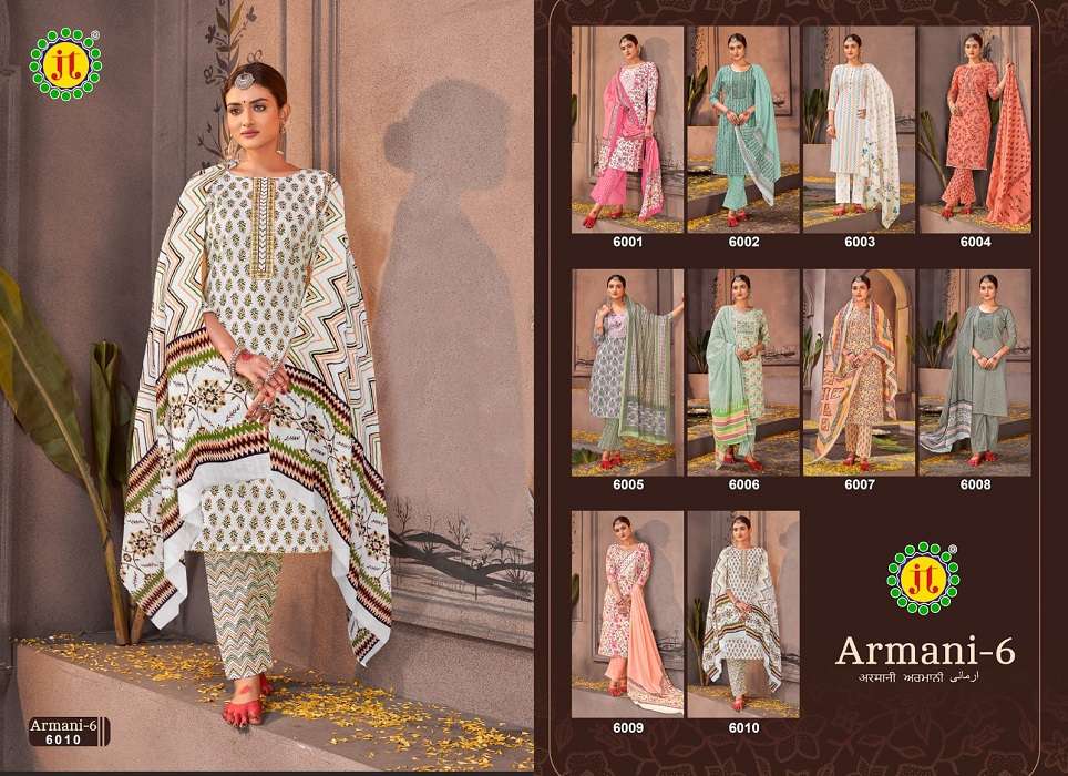 JT Armani Vol-6 -Dress Material -Wholesale Catalog