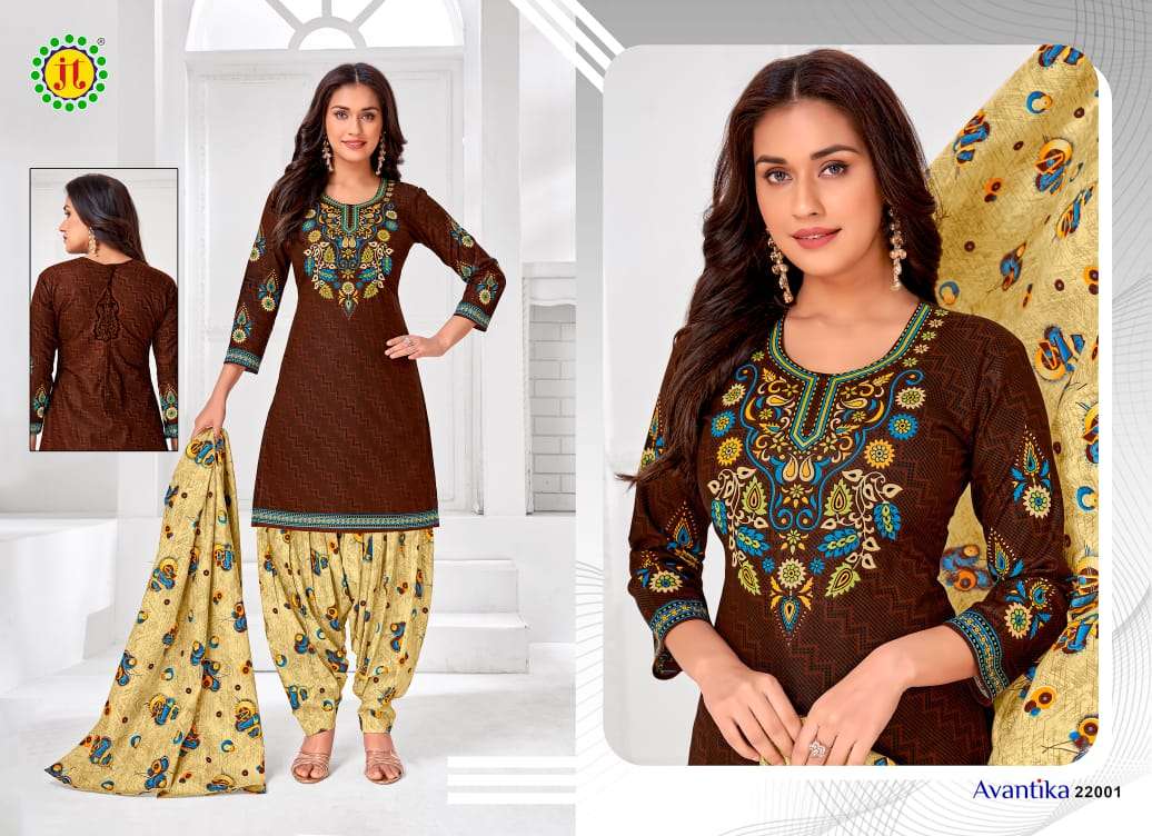 Jt Avantika 22 Cotton Dress Material Wholesale catalog