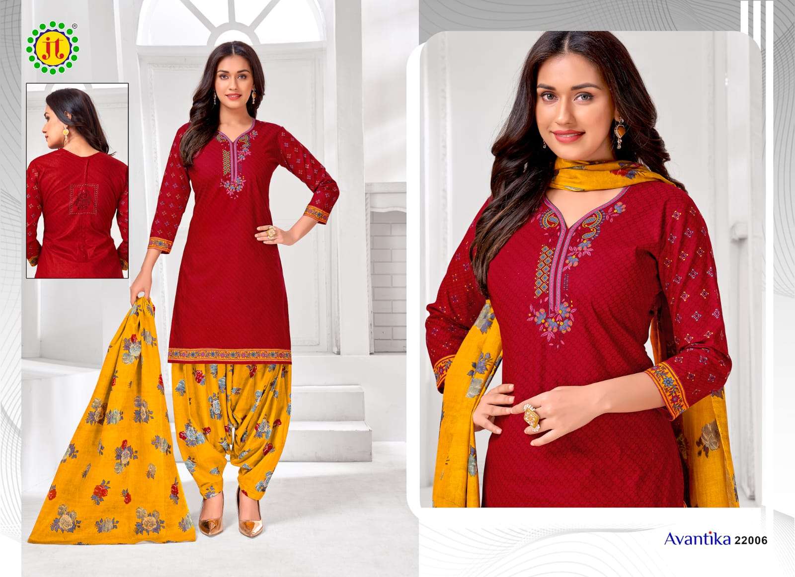 Jt Avantika 22 Cotton Dress Material Wholesale catalog