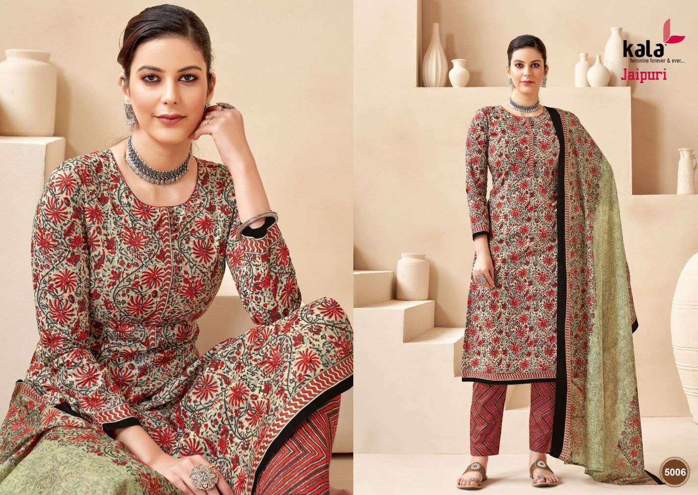 Kala Jaipuri Vol 3 Premium Cotton Kurti Wholesale catalog