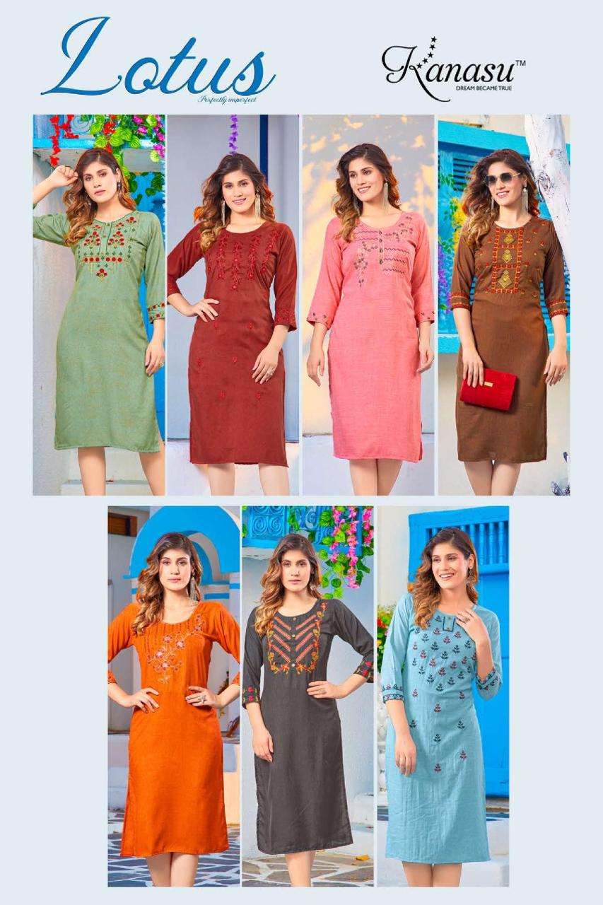 KANASU LOTUS VOL.2 Kurti Wholesale catalog