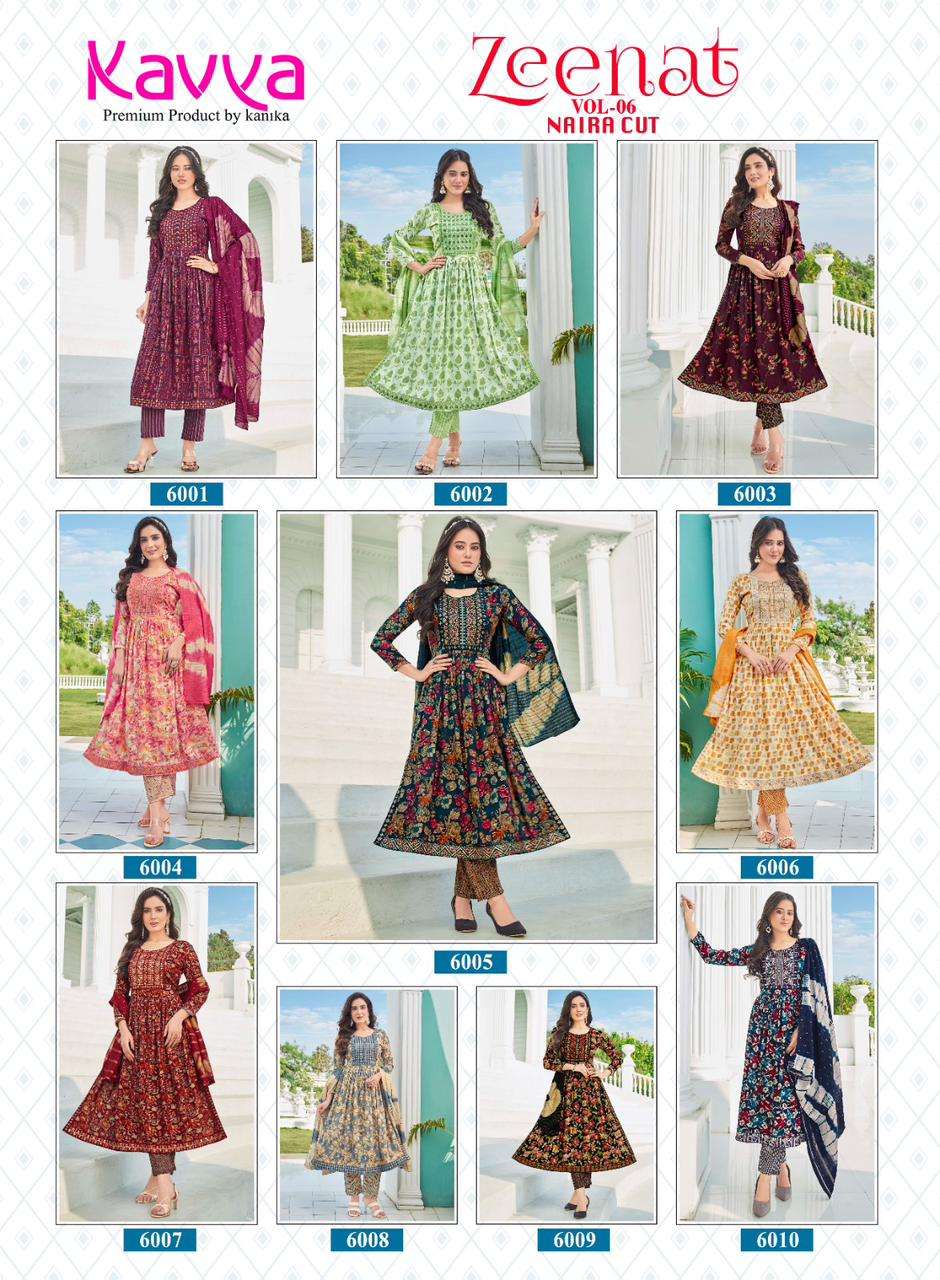 KAVYA ZEENAT VOL 6 Kurti Wholesale catalog