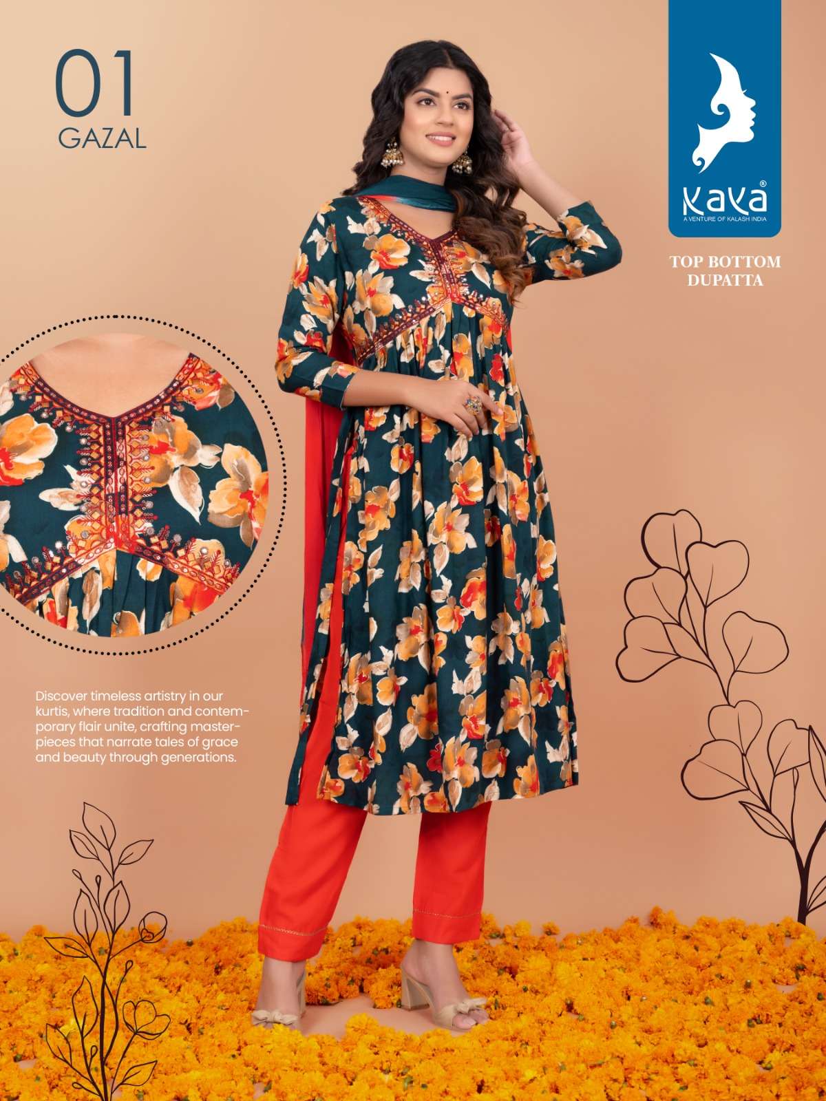 KAYA GAZAL ALAYA Kurti Wholesale catalog