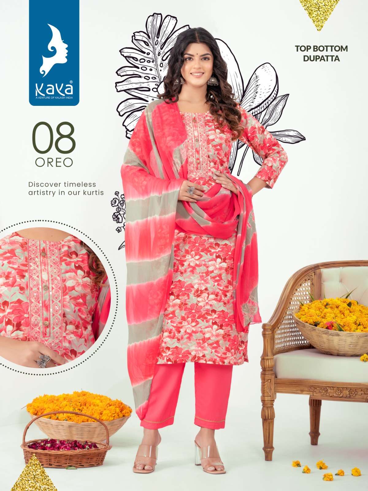 KAYA OREO RAYON FOIL PRINT KURTI Wholesale catalog