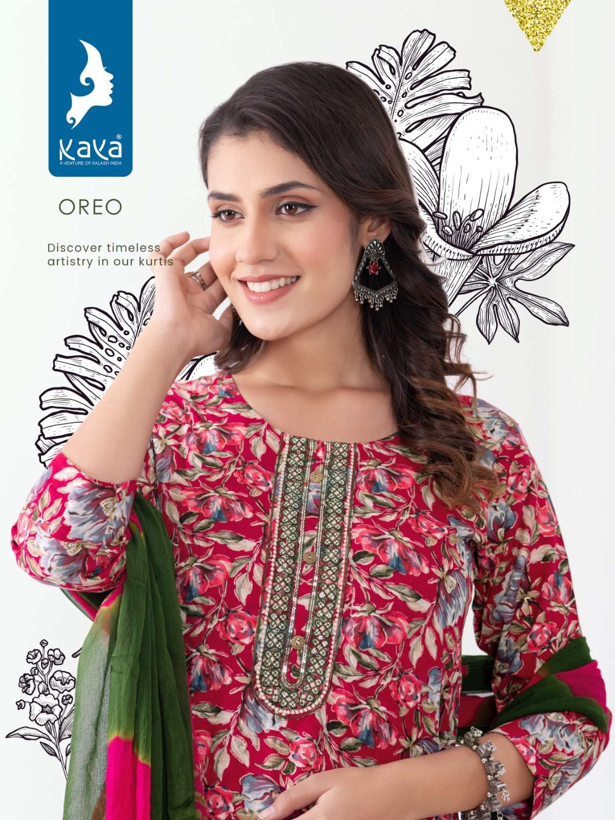 KAYA OREO RAYON FOIL PRINT KURTI Wholesale catalog