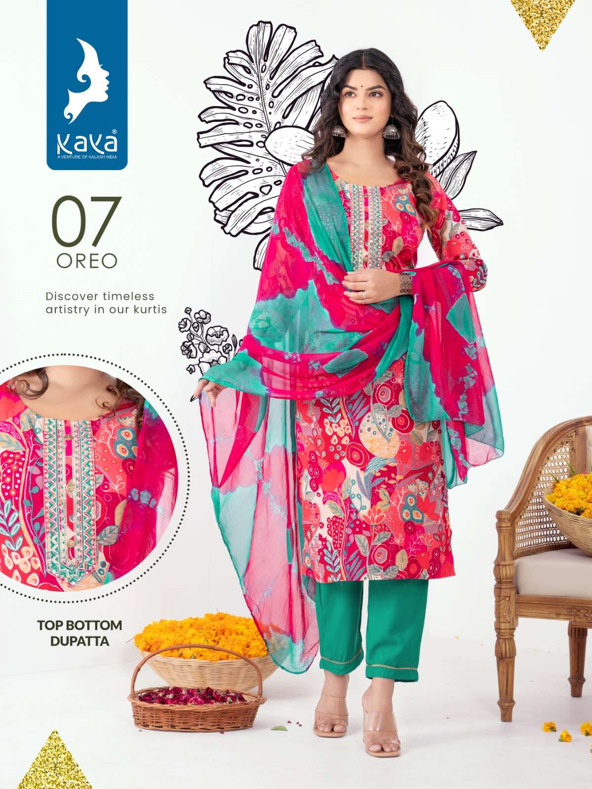 KAYA OREO RAYON FOIL PRINT KURTI Wholesale catalog