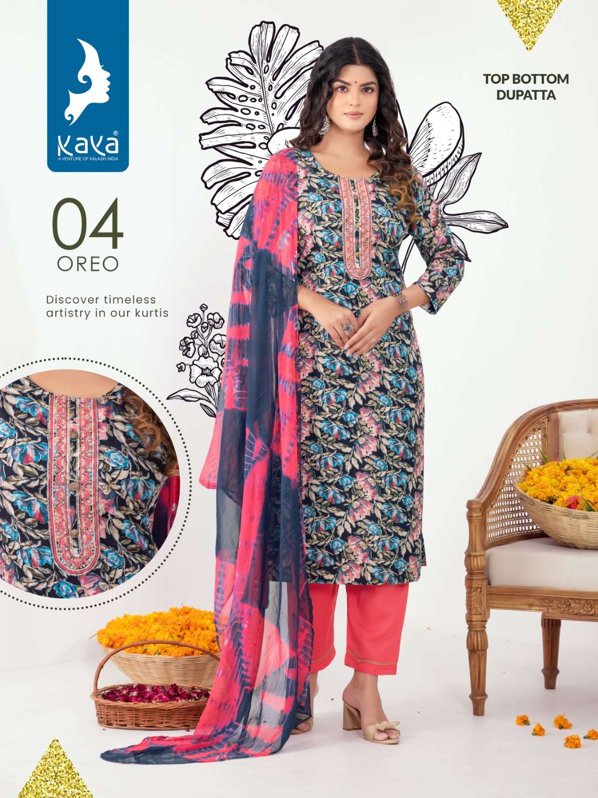 KAYA OREO RAYON FOIL PRINT KURTI Wholesale catalog