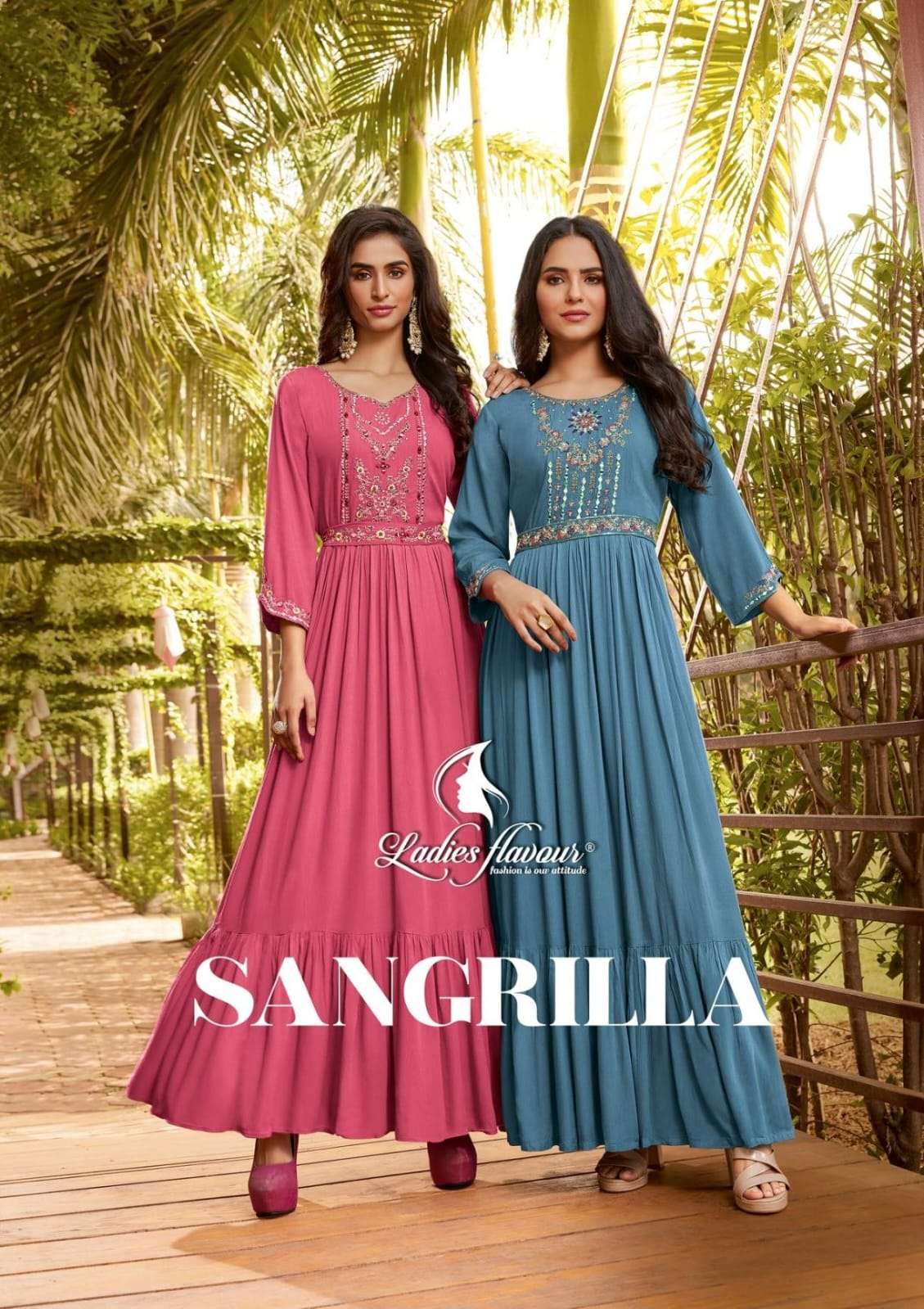 Ladies Flavour Sangrilla Kurti Wholesale catalog