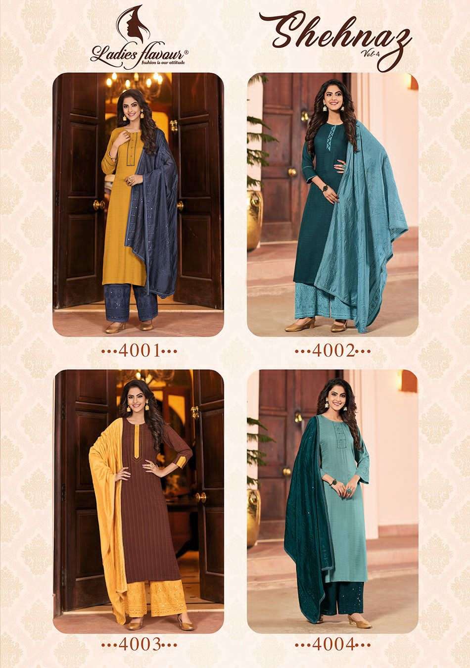 Ladies Flavour Shehnaz Vol 4 Heavy Rayon Kurti Wholesale catalog