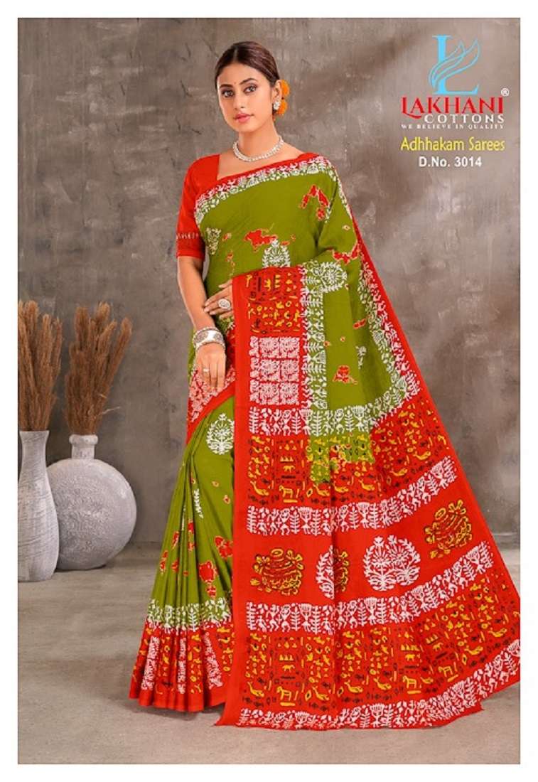 Lakhani Adhhkam Cotton Saree -Wholesale Catalog