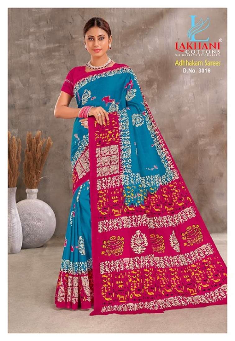 Lakhani Adhhkam Cotton Saree -Wholesale Catalog