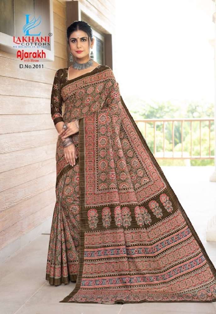 Lakhani Ajarakh Vol-2 – Cotton Saree -Wholesale Catalog 