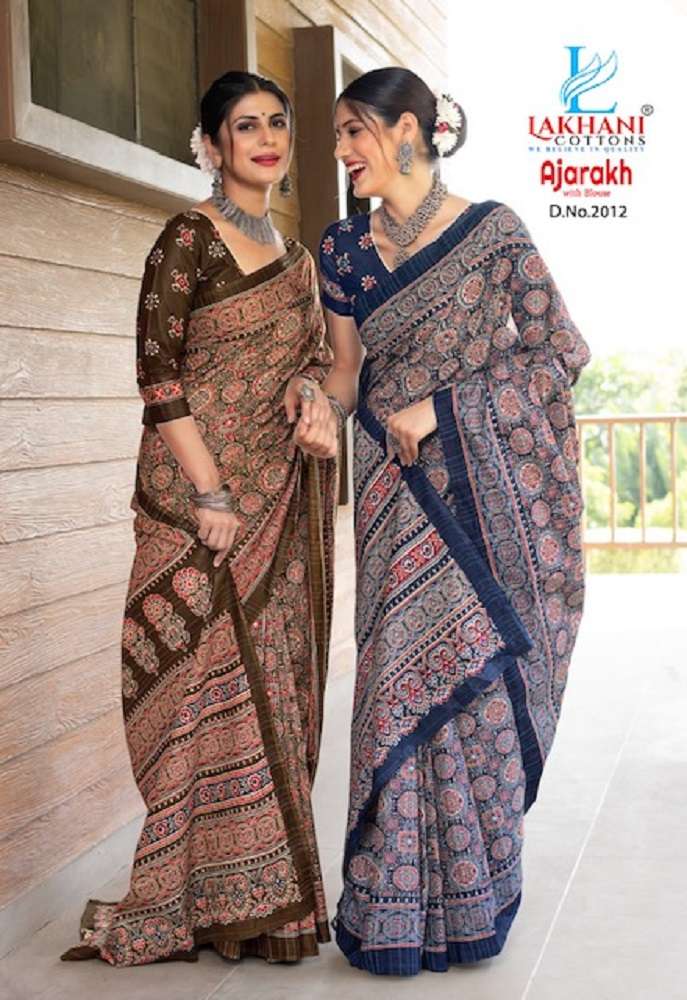 Lakhani Ajarakh Vol-2 – Cotton Saree -Wholesale Catalog 