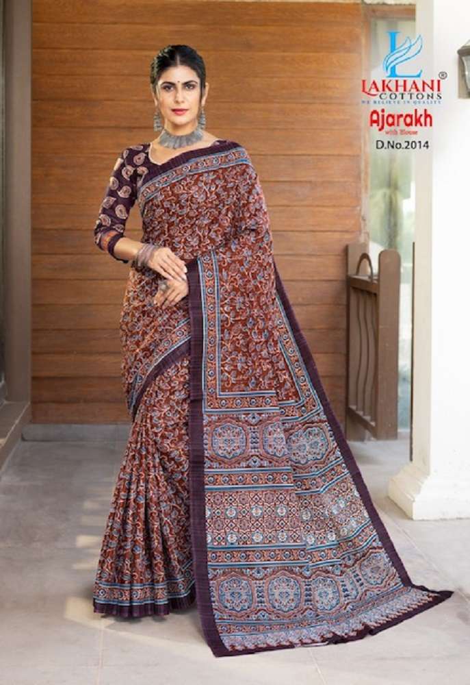 Lakhani Ajarakh Vol-2 – Cotton Saree -Wholesale Catalog 