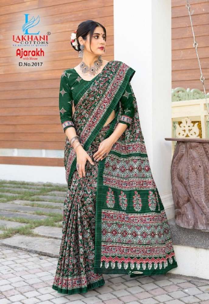 Lakhani Ajarakh Vol-2 – Cotton Saree -Wholesale Catalog 