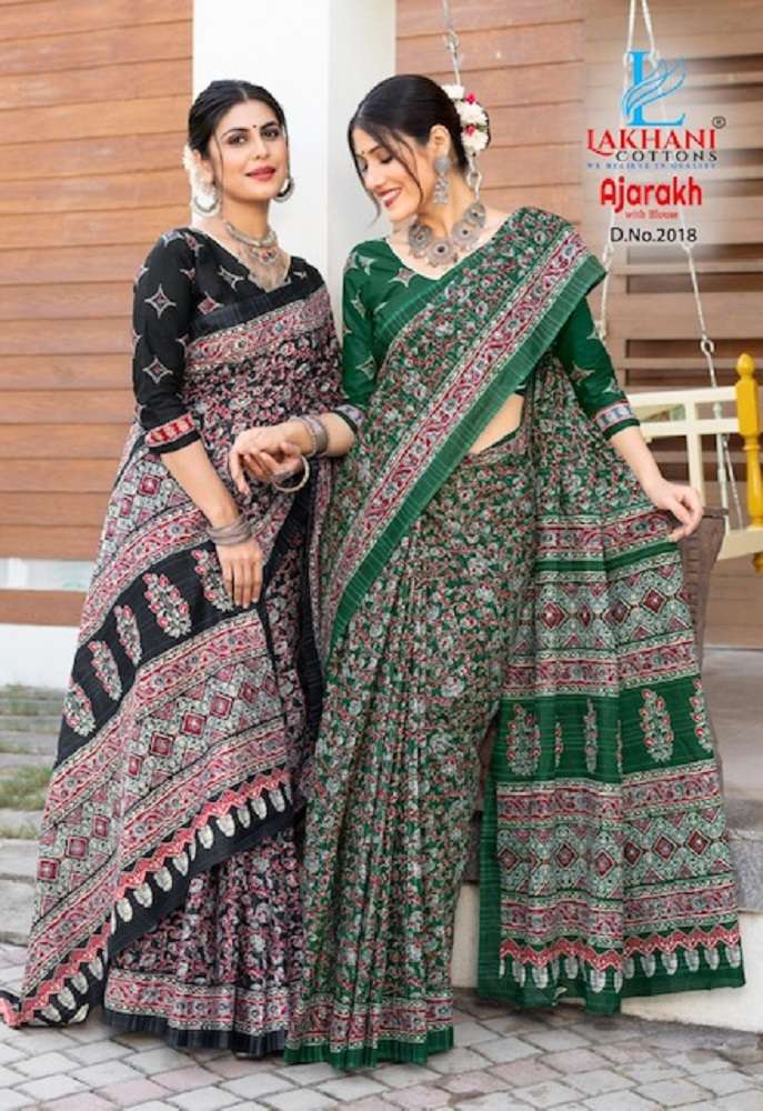 Lakhani Ajarakh Vol-2 – Cotton Saree -Wholesale Catalog 