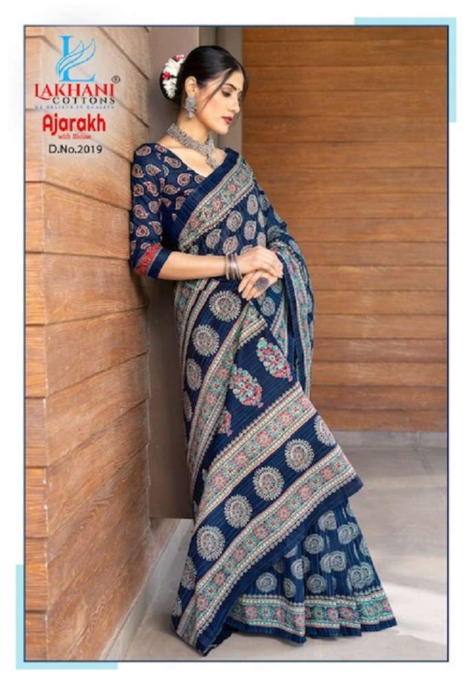 Lakhani Ajarakh Vol-2 – Cotton Saree -Wholesale Catalog 