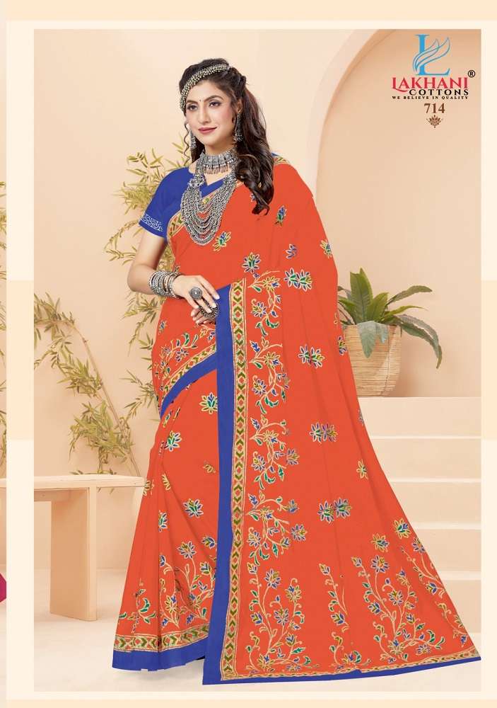 Lakhani Jasmine Vol-7 -Cotton Saree -Wholesale Catalog