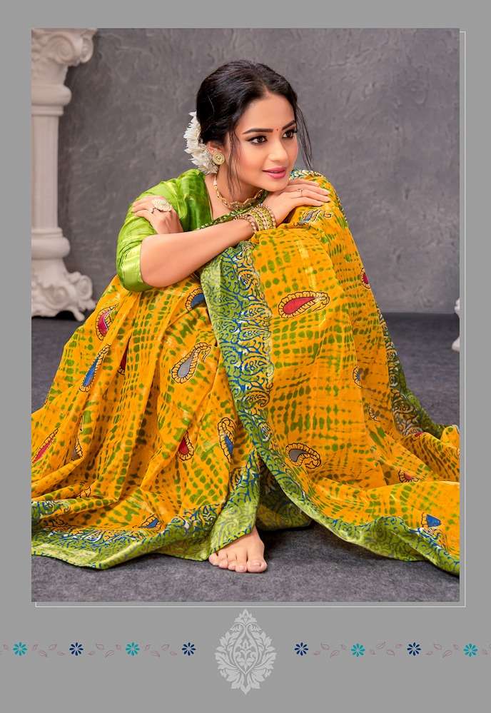 Lakhani Kesar Kasturi -Cotton Saree -Wholesale Catalog