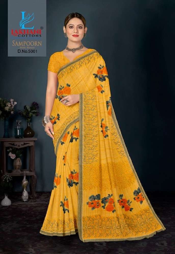 Lakhani Sampoorn -Cotton Saree -Wholesale Catalog