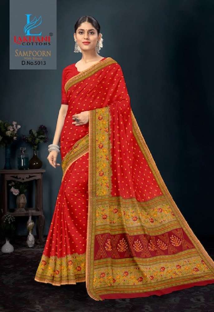 Lakhani Sampoorn -Cotton Saree -Wholesale Catalog