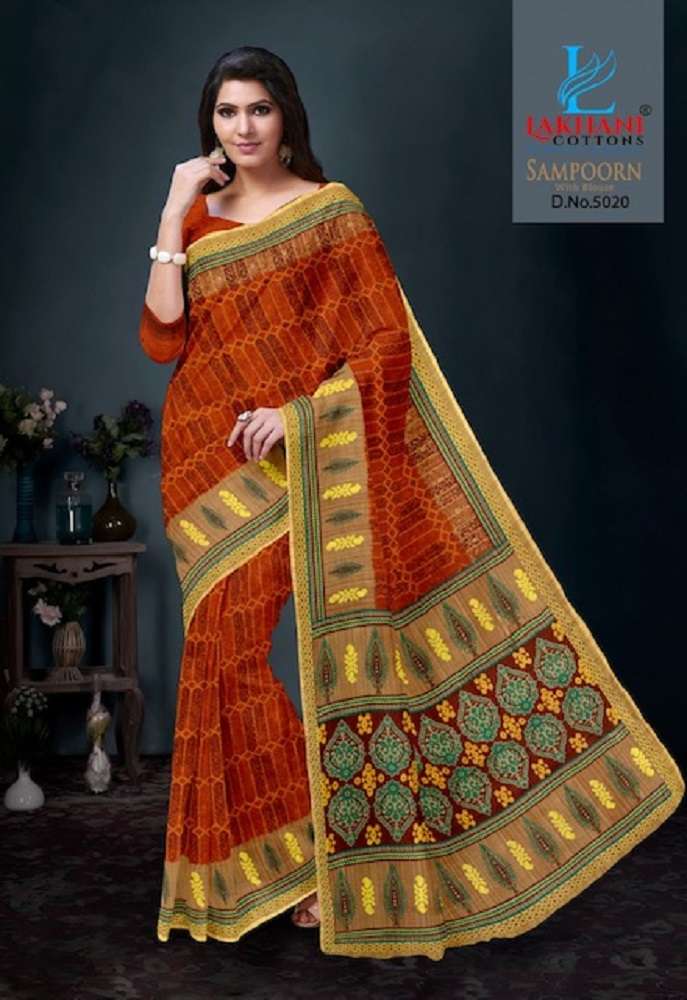 Lakhani Sampoorn -Cotton Saree -Wholesale Catalog