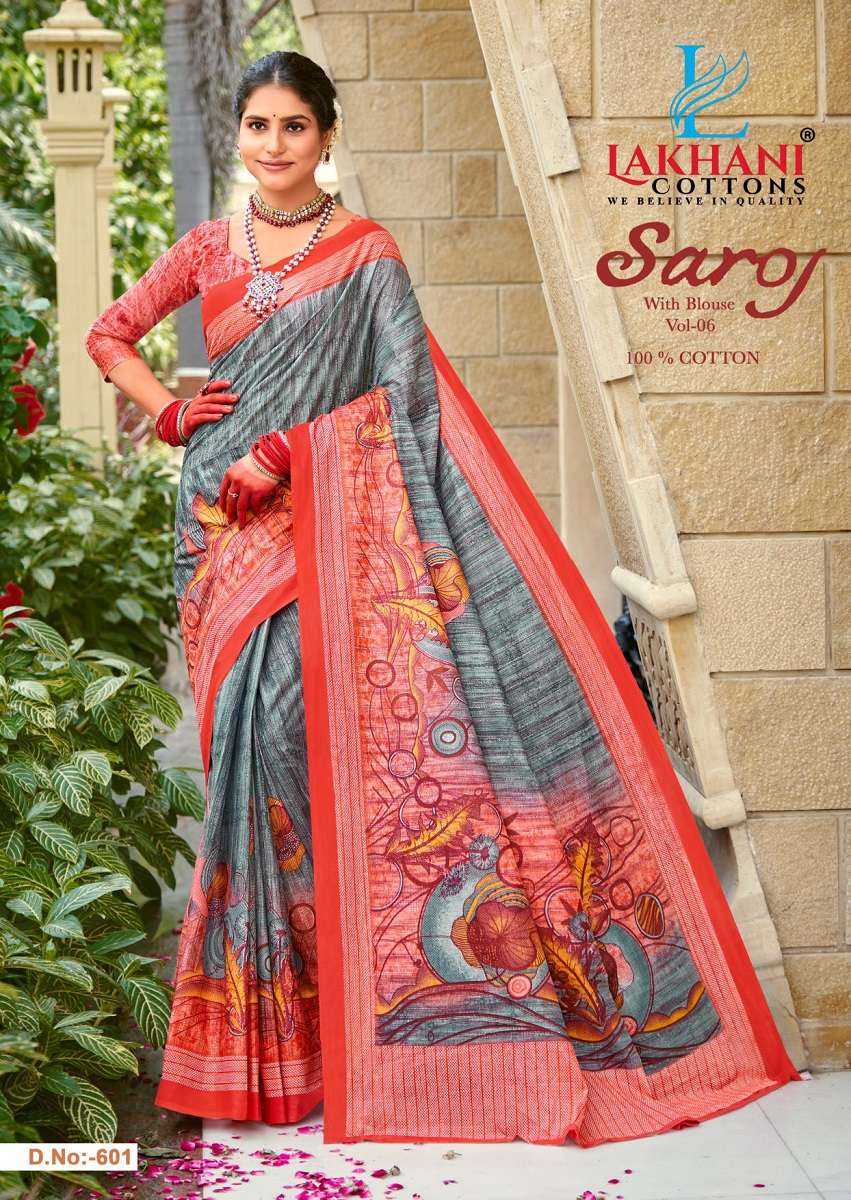 Lakhani Saroj Vol 6 -Cotton Sarees -Wholesale Catalog