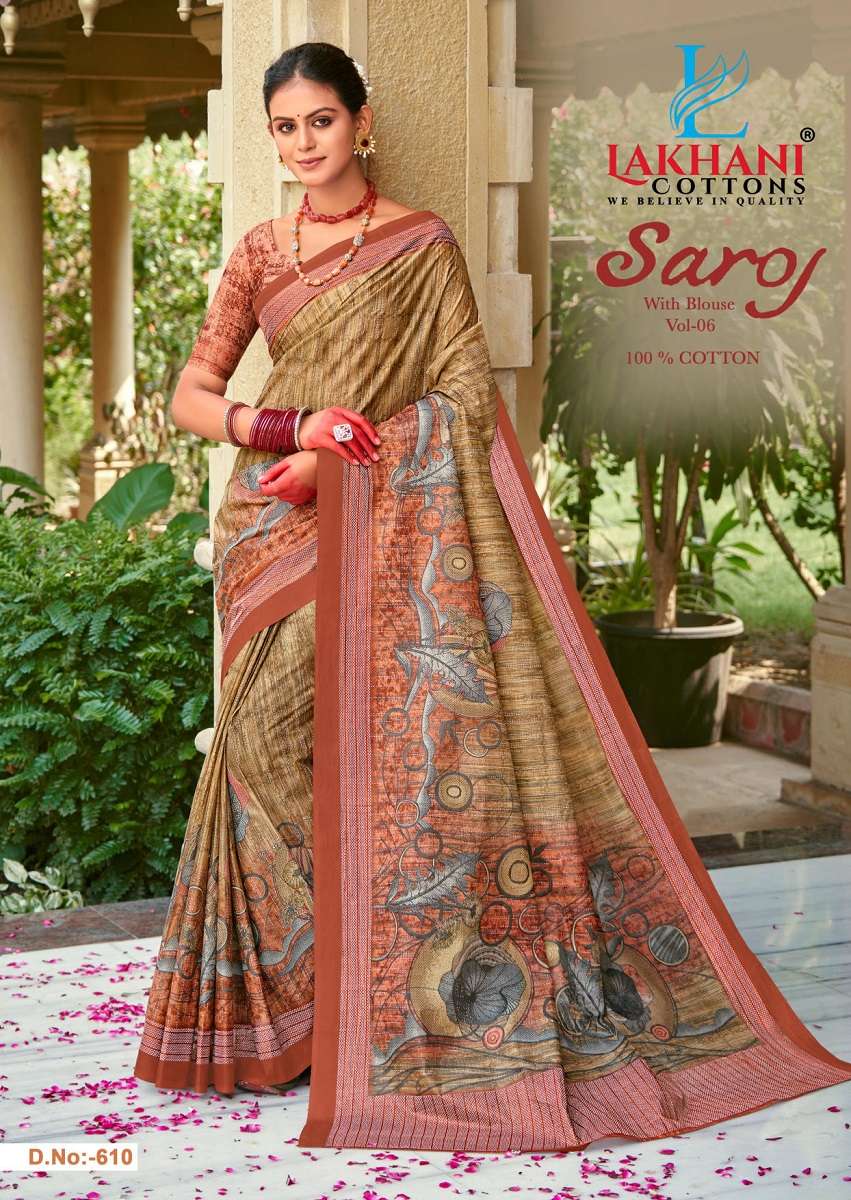 Lakhani Saroj Vol 6 -Cotton Sarees -Wholesale Catalog