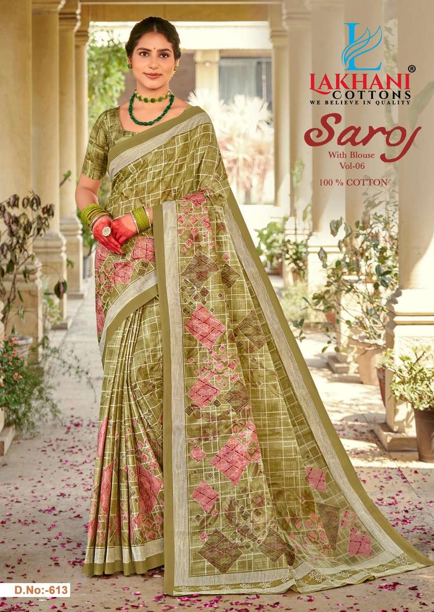 Lakhani Saroj Vol 6 -Cotton Sarees -Wholesale Catalog