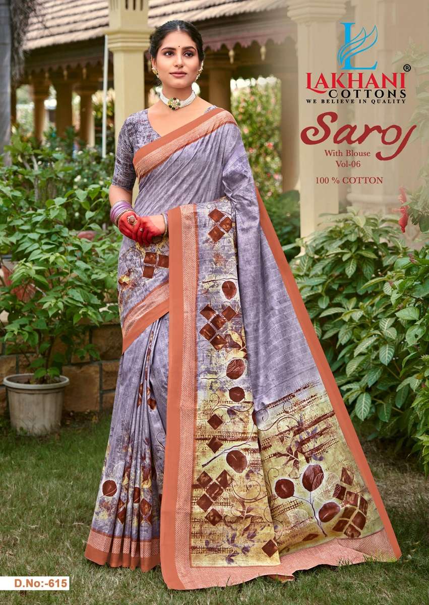 Lakhani Saroj Vol 6 -Cotton Sarees -Wholesale Catalog