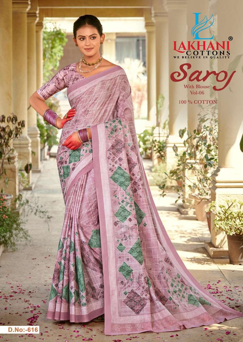 Lakhani Saroj Vol 6 -Cotton Sarees -Wholesale Catalog