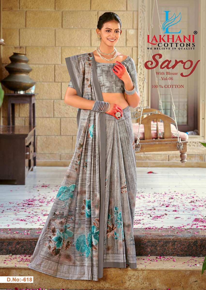 Lakhani Saroj Vol 6 -Cotton Sarees -Wholesale Catalog