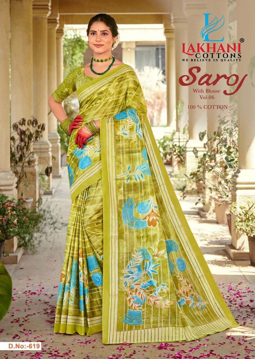 Lakhani Saroj Vol 6 -Cotton Sarees -Wholesale Catalog