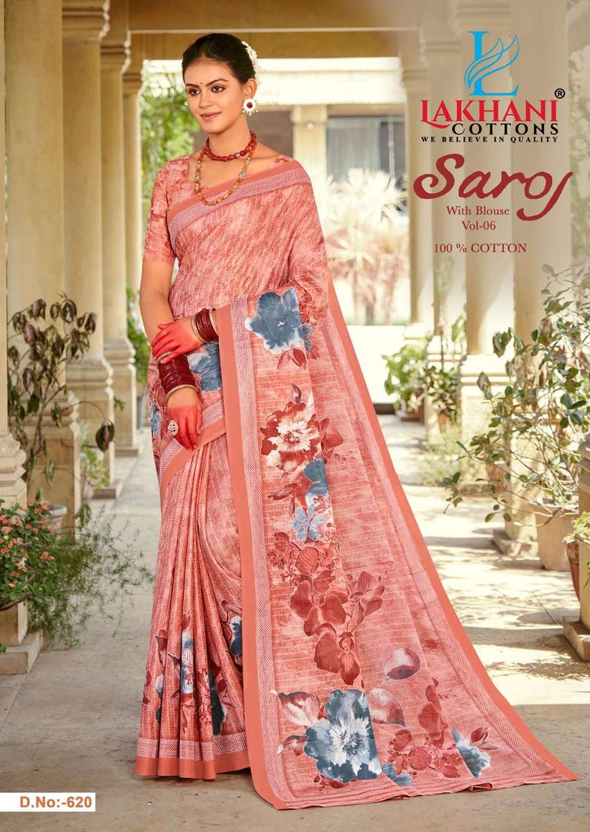 Lakhani Saroj Vol 6 -Cotton Sarees -Wholesale Catalog