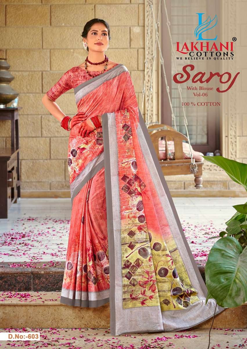 Lakhani Saroj Vol 6 -Cotton Sarees -Wholesale Catalog